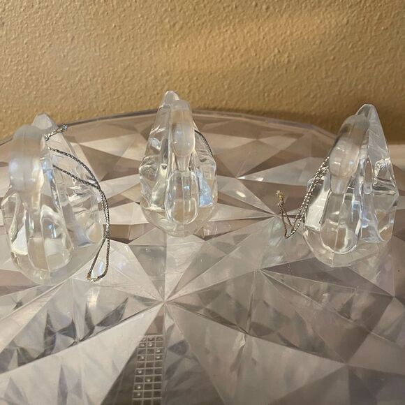 3 Lucite Swan Ornaments - Picture 6 of 14